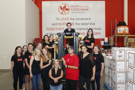 TLC talent and employees packaged more than 6,000 pounds of food at the Maryland Food Bank