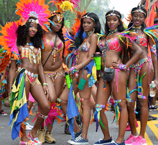 Participants in costume from Carnival 2018