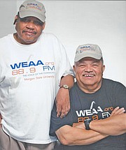 Promoter, singer and band manager Milton Dugger with his dear friend Anthony “Doc Doo-Wop” Ferrell, a former DJ and radio personality, who is in hospice care at the Loch Raven Genesis Center and is unable to talk at this time. Please keep him and his family in prayer.