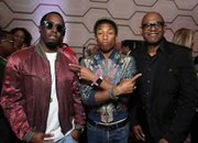 Diddy, Pharrell Williams and Forest Whitaker at the premier of the indie film “Dope” at the LA Film Festival recently.                                                               