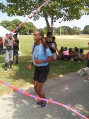 Members of the OrchKids program jump rope 