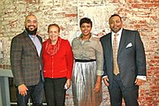 (Left to right) Panel member, Kyle O’Connor, one of the founders of The StartUp Nest; Joy Bramble, Editor and Publisher, The Baltimore Times; Cassandra Vincent, Vincent Media & Consulting who served as moderator of the panel discussion; and panel member Will Holmes, Will Holmes Consulting U.S.A. at the “Business & Building Your Legacy” Event on November 30, 2017 at the StartUp Nest in Baltimore City. 