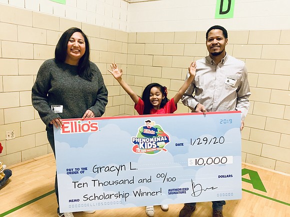 Ellio’s Pizza Awards $10,000 Phenomenal Kids Scholarship Contest Grand Prize To Washington, D.C.-Area First Grader