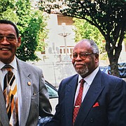 The late entrepreneur Harlow Fullwood and Dr. E. Lee Lassiter in an undated photo.