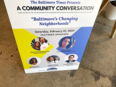 The Baltimore Times opened its three-part community conversations series
