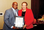 Joy Bramble, publisher of The Baltimore Times received a Mayoral Salute from Mayor Bernard “Jack” Young for 33 years of publishing “Positive Stories about Positive People at the awards ceremony on Wednesday, November 13, 2019.