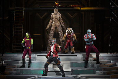 Marvel Universe LIVE! Age of Heroes opens at Royal Farms Arena Thursday, April 5, 2018 and runs through April 8, 2018. The character “Drax” is pictured far right.