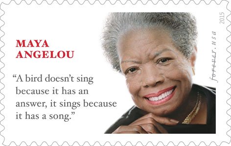 Postal Service previews Maya Angelou stamp image