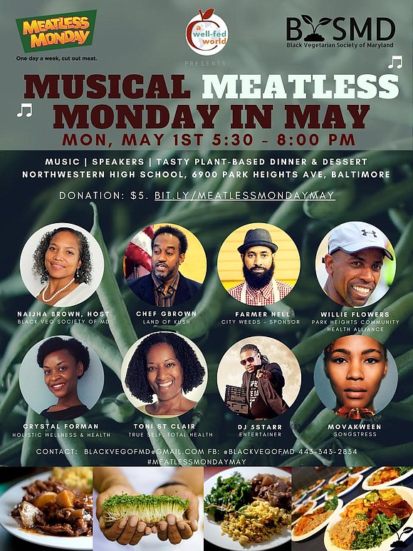 First Musical Meatless Monday in May launches on Monday, May 1 in Baltimore.