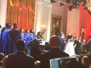 Morgan State University Choir sang with Aretha Franklin, Shirley Caesar and Tamela Mann in the East Room at the White House on Tuesday, April 14, 2015. At the suggestion of First Lady Michelle Obama, the Morgan State University choir was asked to sing in a special concert for the “In Performance at the White House” Series-The Gospel Tradition. The concert will be rebroadcast nationally on April 24 and June 26 2015 on PBS and other stations. Check the television listings in your area.