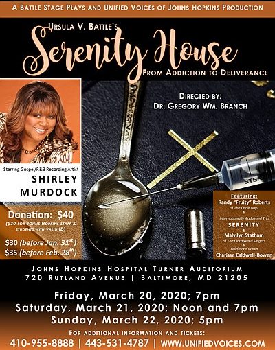 Unified Voices Presents Ursula V. Battle’s ‘Serenity House’ March 20-22, 2020