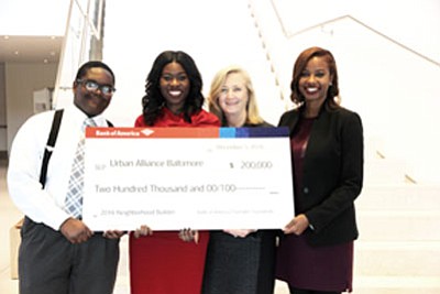 Urban Alliance Baltimore receives $200K grant from Bank of America