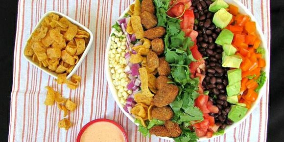 Meatless Monday: Southwest Salad with Creamy Chili-Lime Dressing