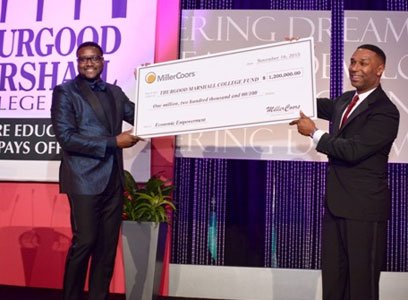 MillerCoors renews commitment to Thurgood Marshall College Fund milestone donation