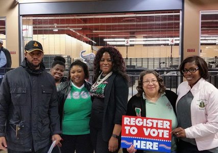 Organizations mobilize residents to register to vote