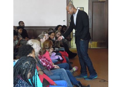 Wes Moore well received by area students at Enoch Pratt Free Library