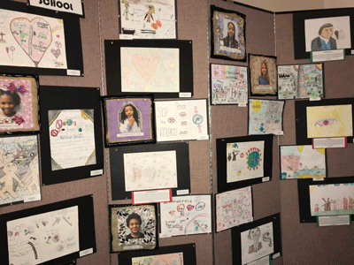 Artwork of the talented artists was on display during the gallery show.
