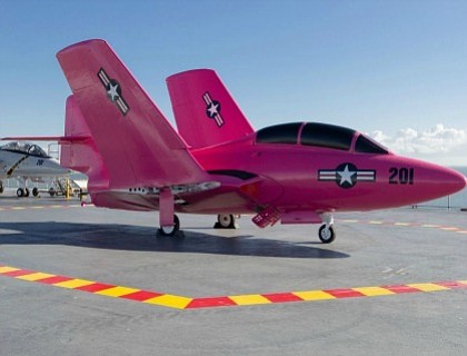 Pretty in pink: Navy fighter jet painted for Breast Cancer Awareness month