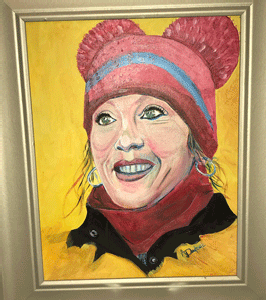 “Pink Hat Lady” and was created by HUM graduate Drew Dedrick.