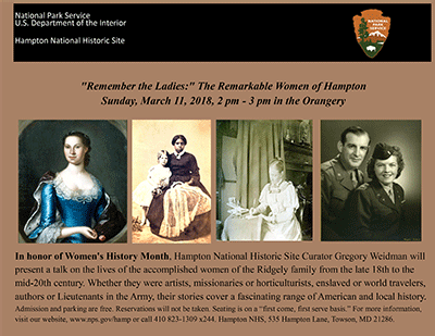 Women’s History Month at Hampton National Historic Site