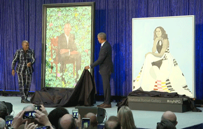 Official portraits of President Barack Obama and First Lady Michelle Obama unveiled
