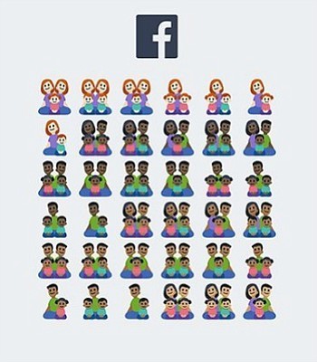 Facebook quietly added new diverse family emoji