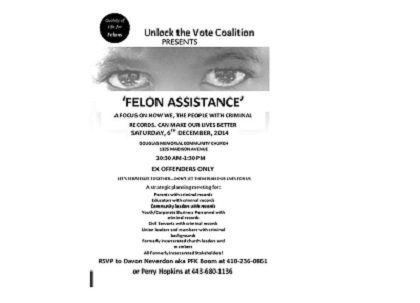 Unlock the Vote Coalition hosts felon assistance event