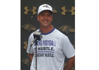 John Harbaugh defends Terrell Suggs, takes offense to Eagles comments