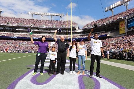 Children battling cancer join Governor Larry Hogan to cheer on Ravens