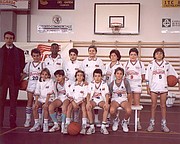 Kobe Bryant's 'Cantine Riunite' youth team in the early 1990's in Reggio Emilia, Italy. Bryant is in the top row, third from the left.