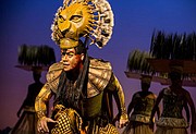 Gerald Ramsey as “Mufasa” in The Lion King, which runs through Dec. 10, 2017 at the Hippodrome.
