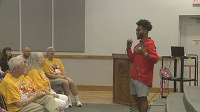 Camp for children with arthritis gets visited by NFL player