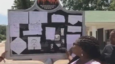 St. Louis teens leave messages of hope on vandalized memorial