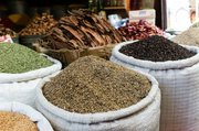 Spices at an open air market in Morocco
